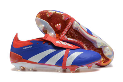 Adidas Predator Elite Foldover Tongue FG Football Boots - Blue/White/Red