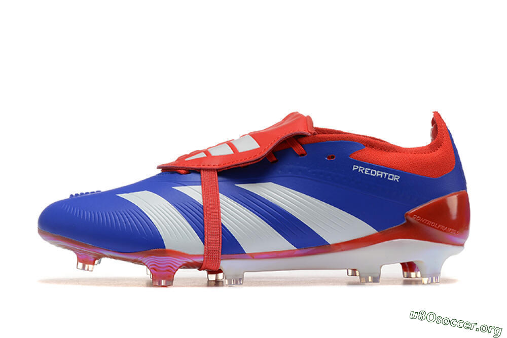 Adidas Predator Elite Foldover Tongue FG Football Boots - Blue/White/Red 3