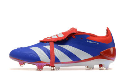 Adidas Predator Elite Foldover Tongue FG Football Boots - Blue/White/Red
