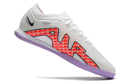Nike Air Zoom Mercurial Vapor 15 Elite IC Football Shoes - White/Red/Black