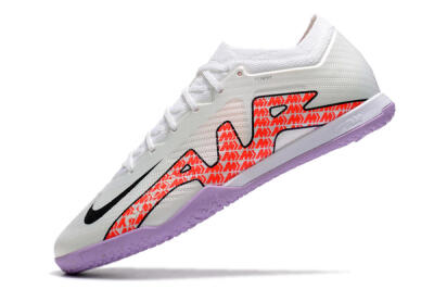Nike Air Zoom Mercurial Vapor 15 Elite IC Football Shoes - White/Red/Black