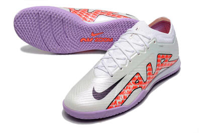 Nike Air Zoom Mercurial Vapor 15 Elite IC Football Shoes - White/Red/Black