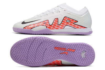Nike Air Zoom Mercurial Vapor 15 Elite IC Football Shoes - White/Red/Black