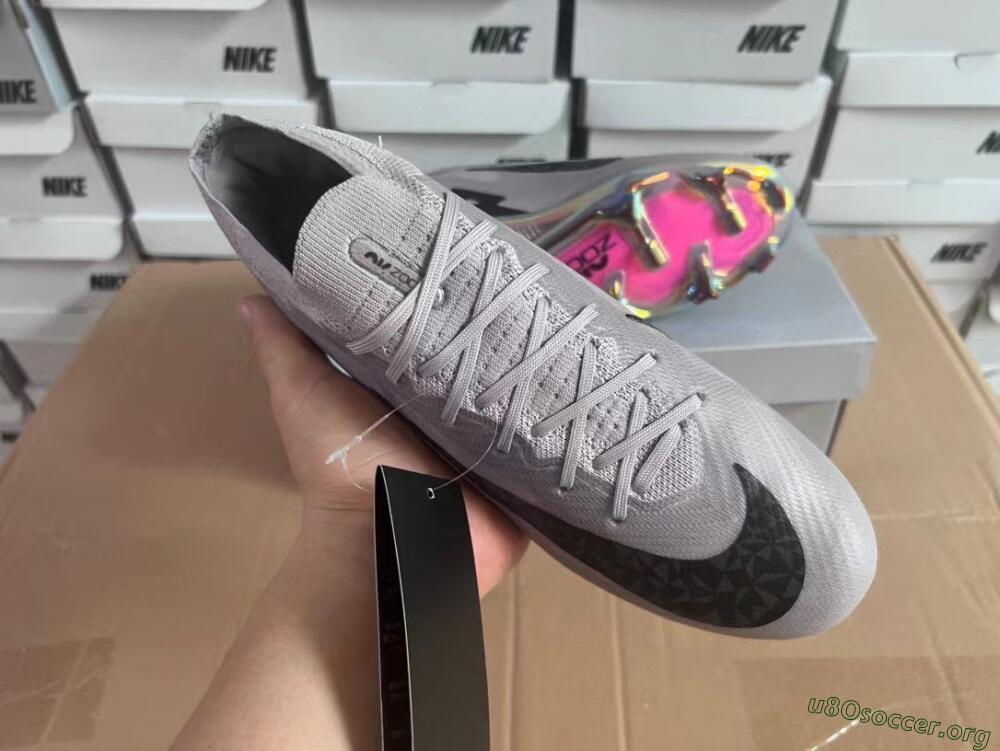 Nike Air Zoom Mercurial Vapor 15 Elite FG Football Boots - Grey/Black/Gold