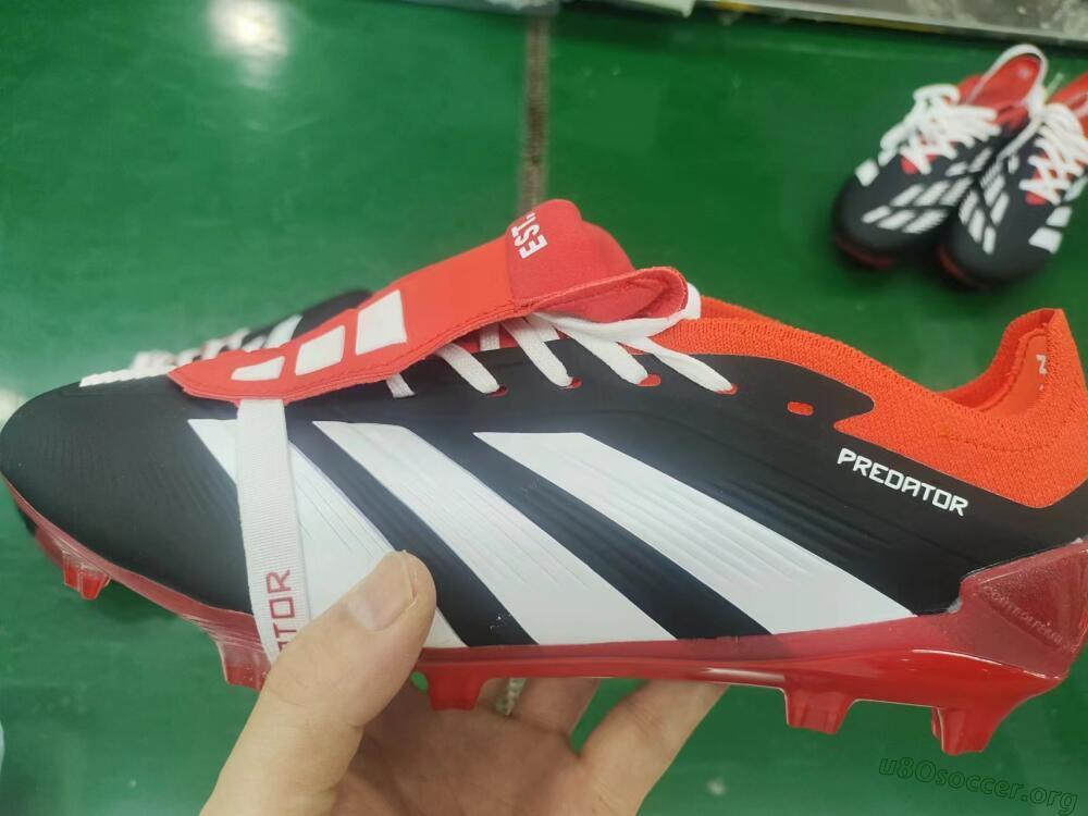 Adidas Predator Elite Foldover Tongue FG Football Boots - Black/White/Red