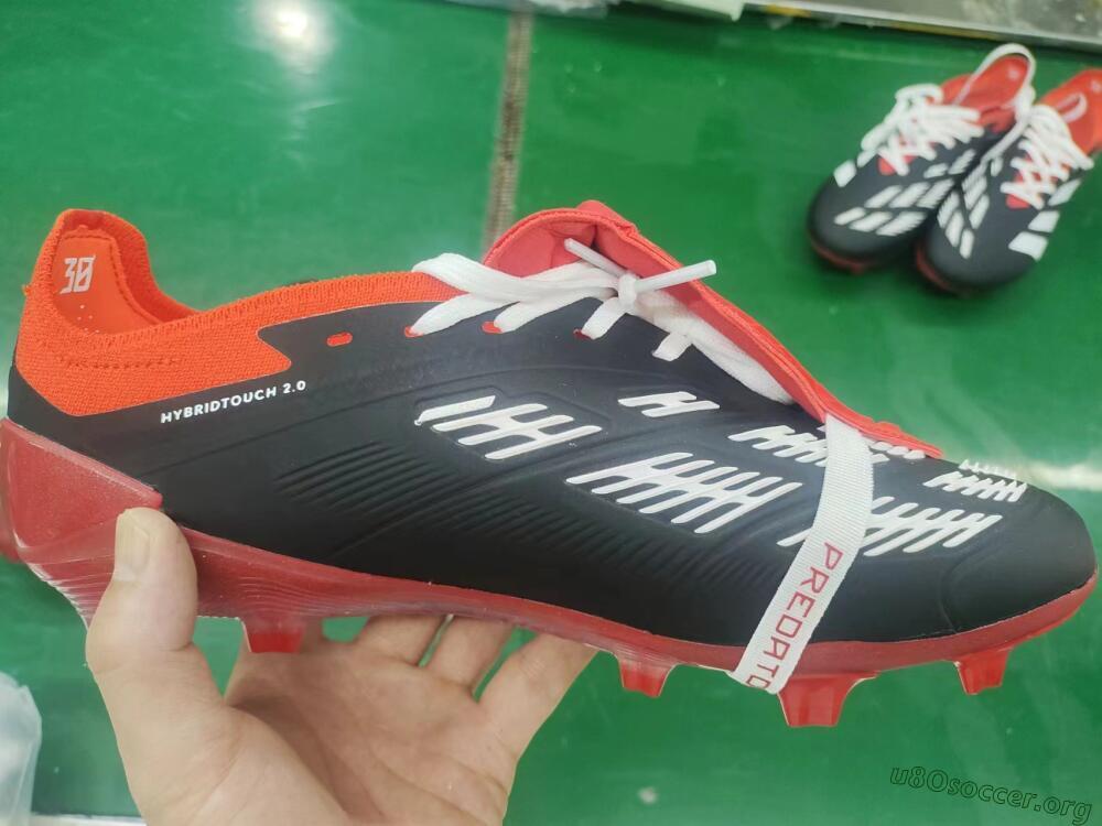 Adidas Predator Elite Foldover Tongue FG Football Boots - Black/White/Red