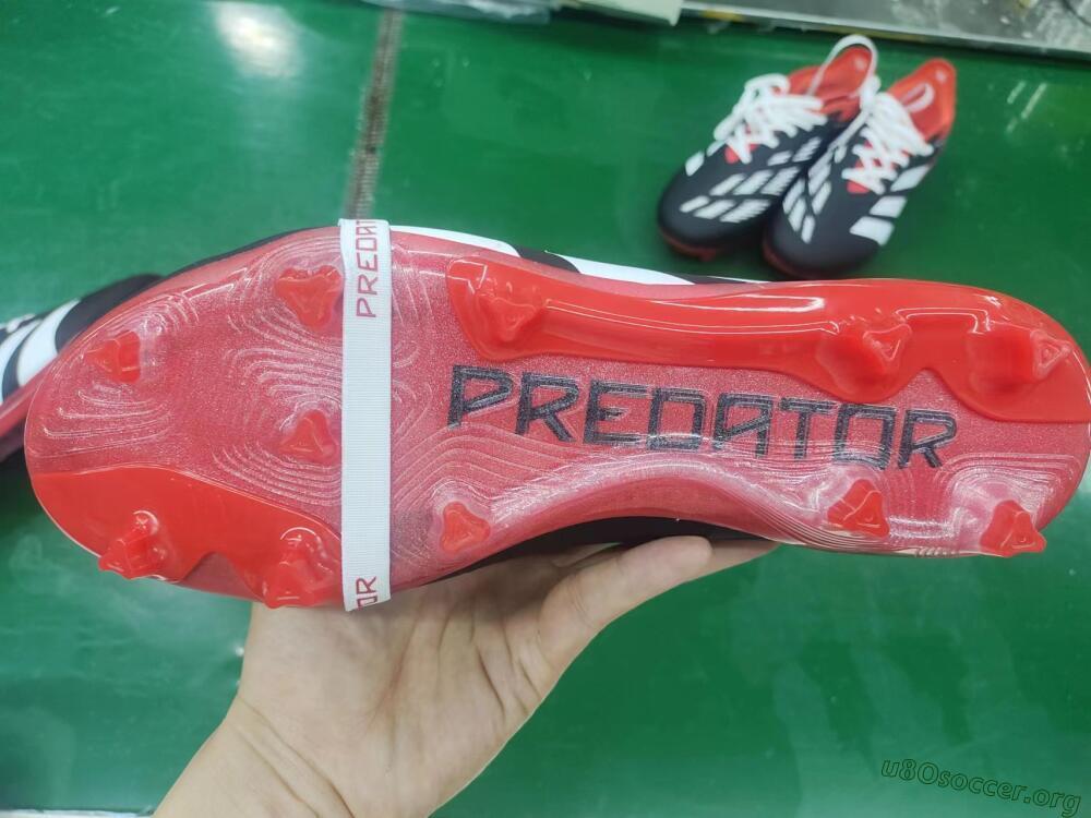 Adidas Predator Elite Foldover Tongue FG Football Boots - Black/White/Red