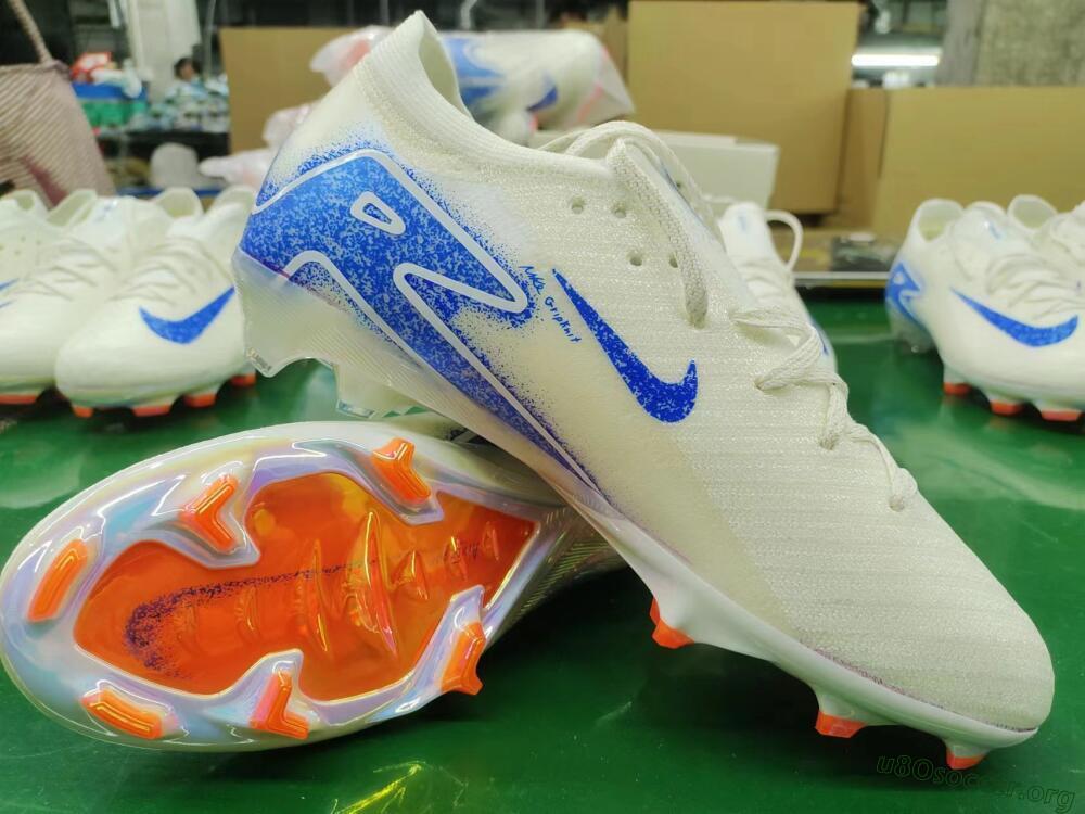 Nike Air Zoom Mercurial Vapor 16 Elite FG Football Boots - Beige/Blue/Orange