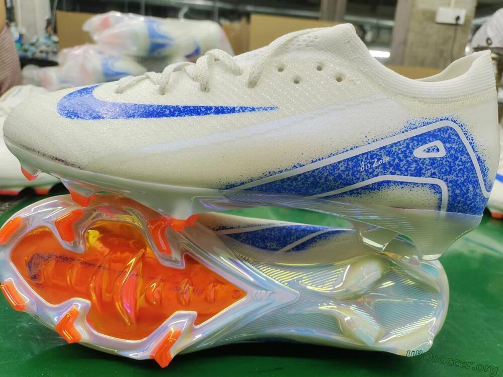 Nike Air Zoom Mercurial Vapor 16 Elite FG Football Boots - Beige/Blue/Orange