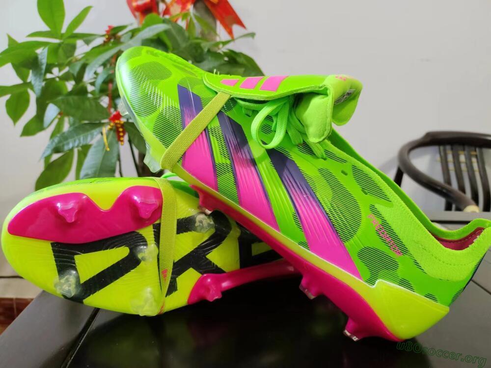 Adidas Predator Elite Foldover Tongue FG Football Boots - Green/Pink/Purple/Yellow