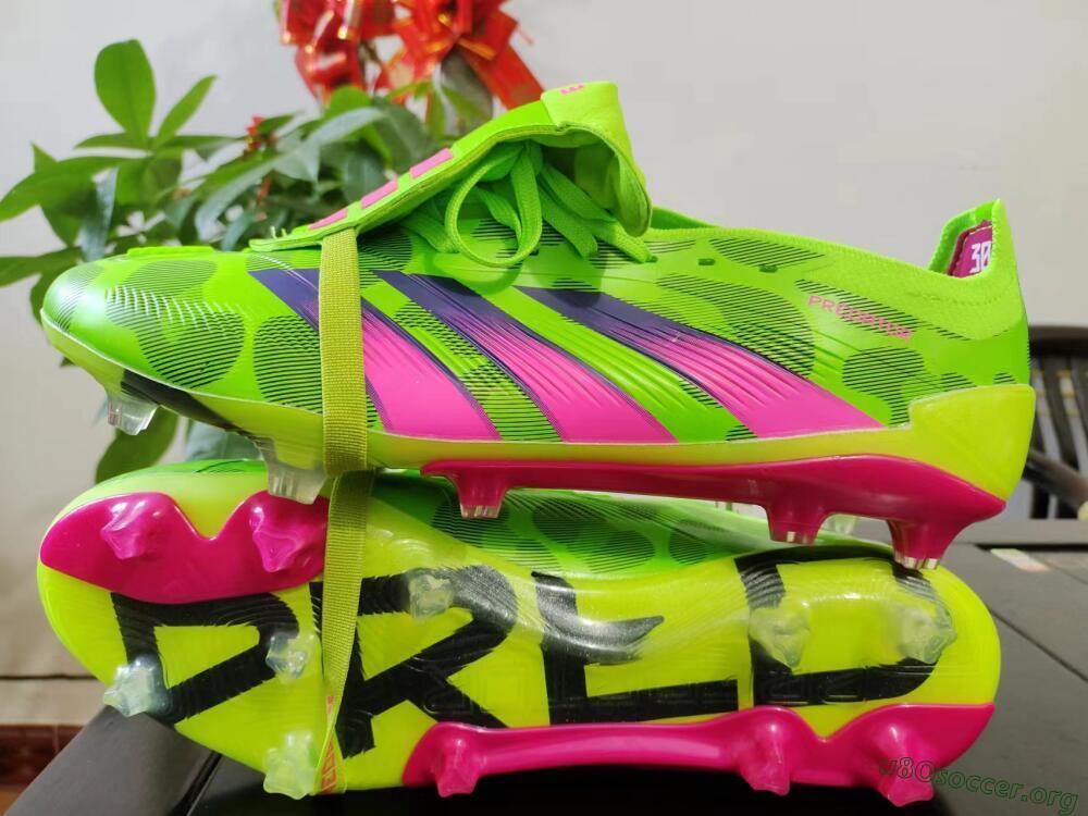 Adidas Predator Elite Foldover Tongue FG Football Boots - Green/Pink/Purple/Yellow