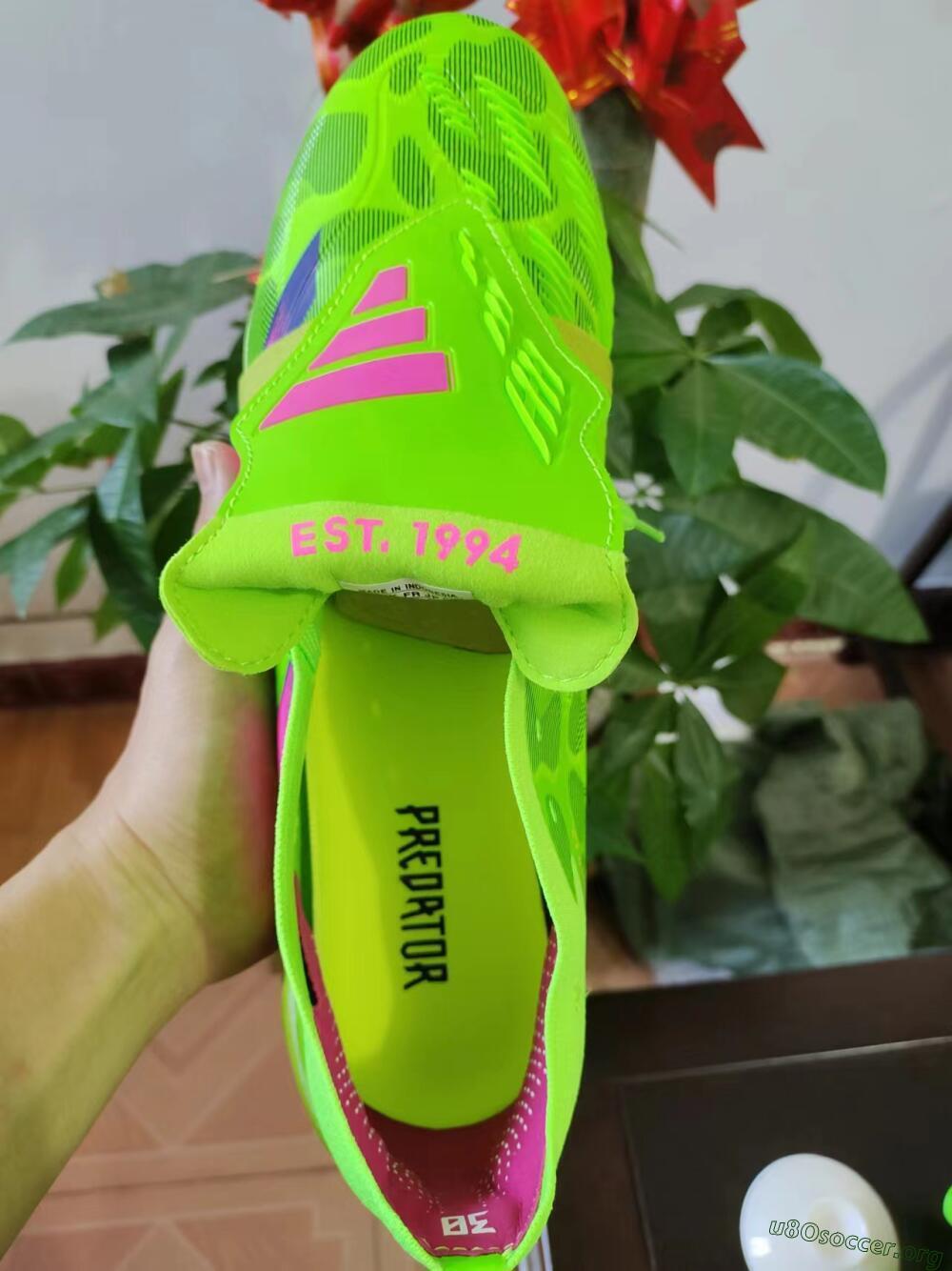 Adidas Predator Elite Foldover Tongue FG Football Boots - Green/Pink/Purple/Yellow