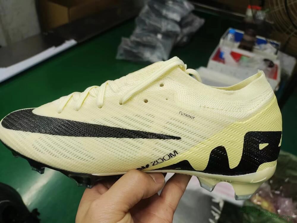 Nike Air Zoom Mercurial Vapor 15 Elite FG Football Boots - Beige/Black