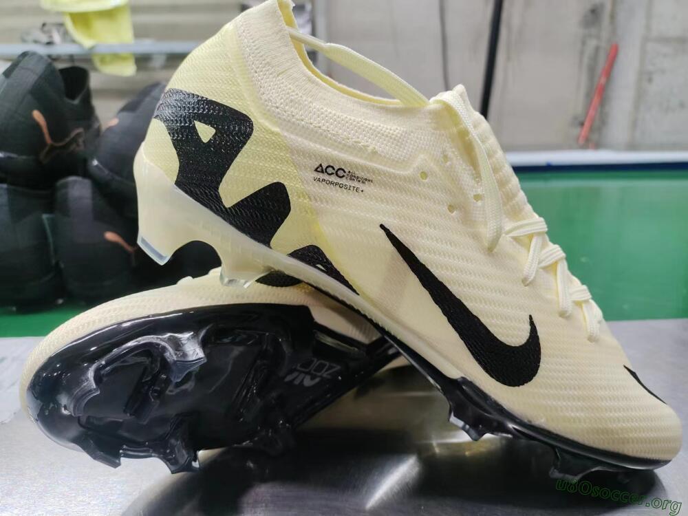 Nike Air Zoom Mercurial Vapor 15 Elite FG Football Boots - Beige/Black