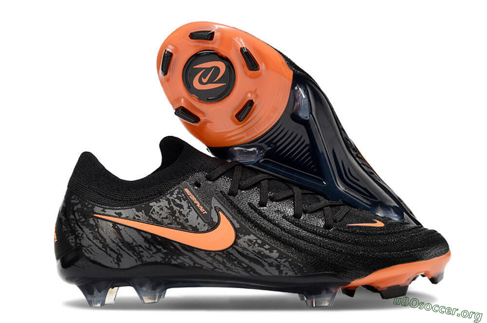 Nike Phantom Luna Elite NU FG Football Boots - Black/Grey/Orange 2