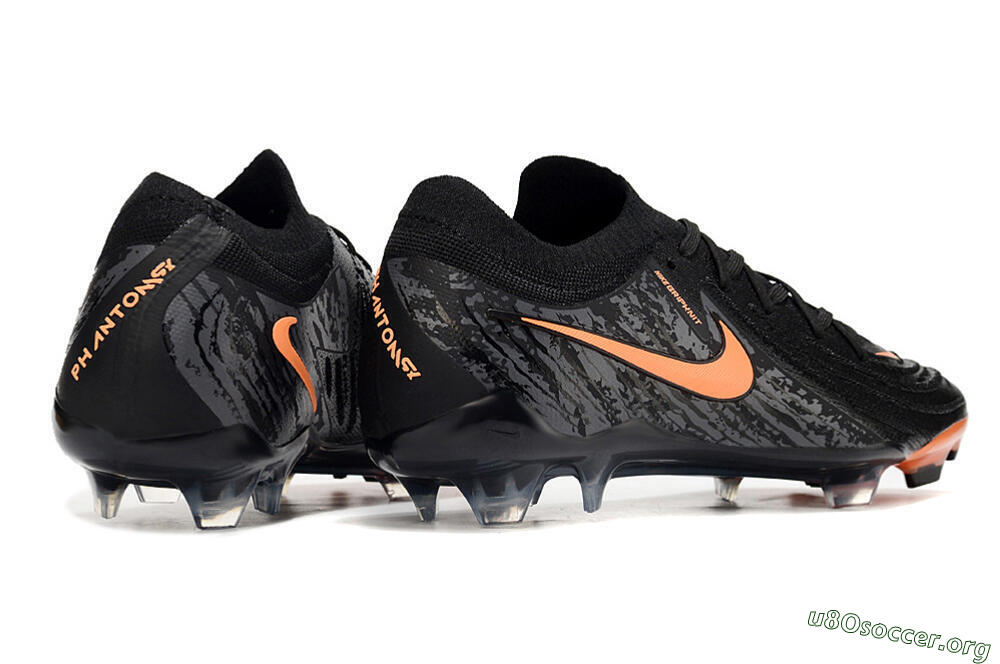 Nike Phantom Luna Elite NU FG Football Boots - Black/Grey/Orange 6