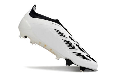 Adidas Predator 24 Elite Laceless FG Football Boots - White/Gold/Black