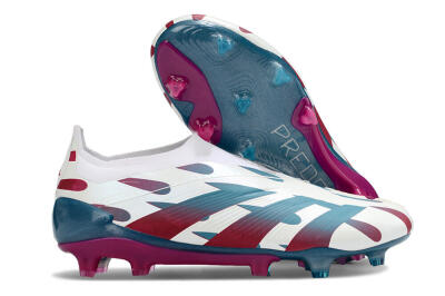 Adidas Predator 24 Elite Laceless FG Football Boots - Beige/Blue/Red