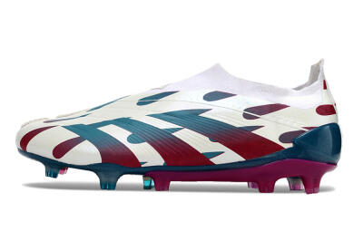 Adidas Predator 24 Elite Laceless FG Football Boots - Beige/Blue/Red
