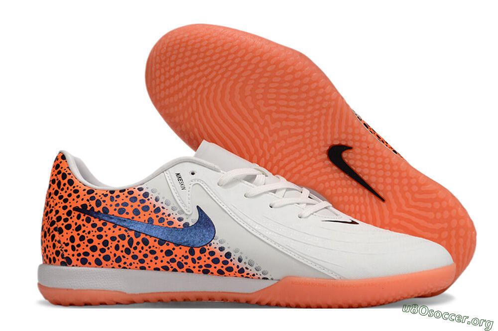 Nike Phantom GX 2 Acad LV8 IC Football Shoes - White/Blue/Orange 2