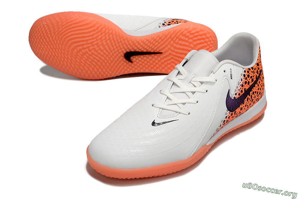 Nike Phantom GX 2 Acad LV8 IC Football Shoes - White/Blue/Orange 0