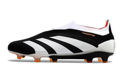 Adidas Predator 24 Elite Laceless FG Football Boots - Black/White/Orange