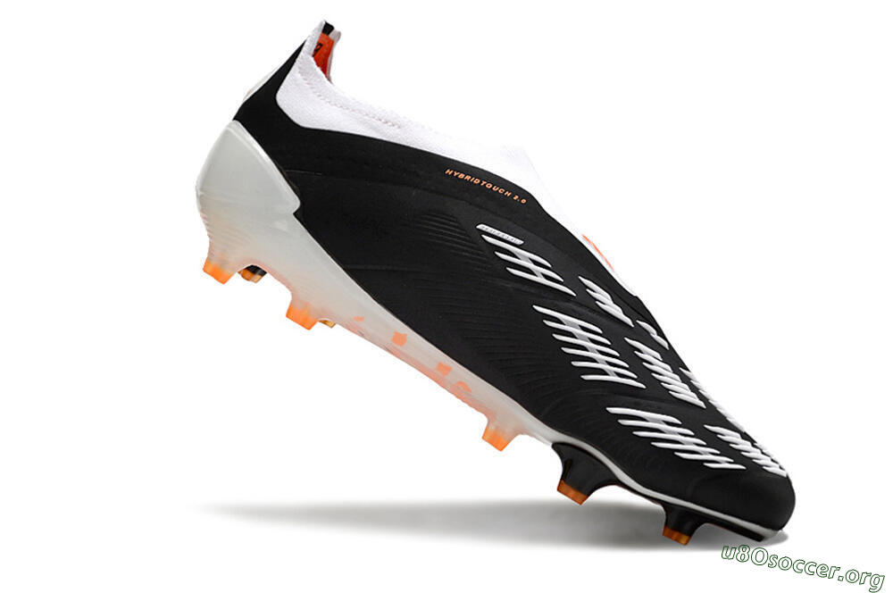 Adidas Predator 24 Elite Laceless FG Football Boots - Black/White/Orange 4