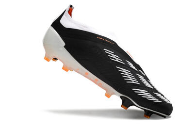 Adidas Predator 24 Elite Laceless FG Football Boots - Black/White/Orange