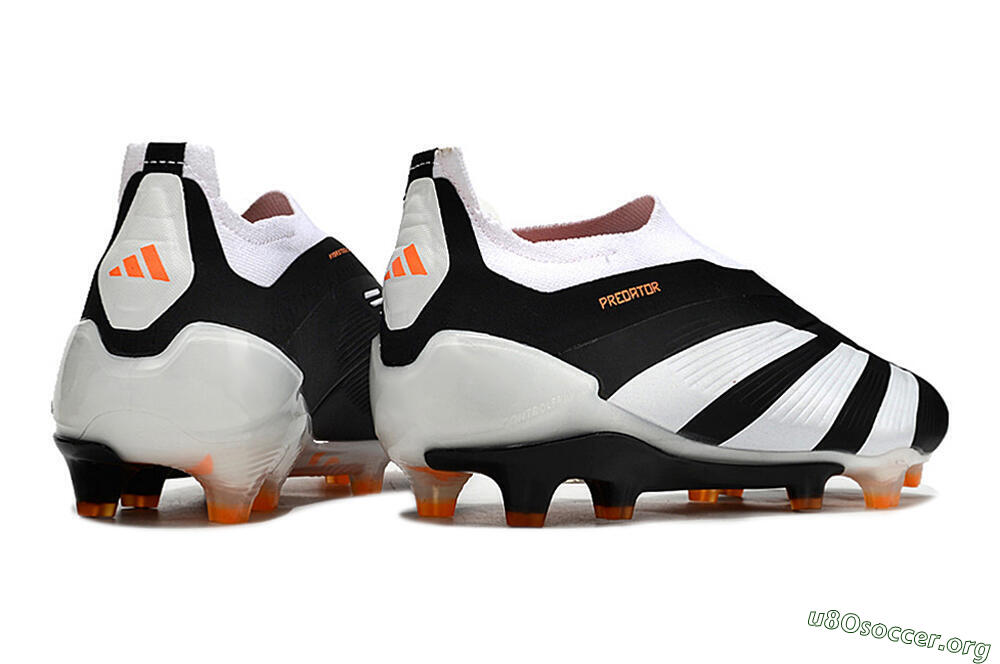 Adidas Predator 24 Elite Laceless FG Football Boots - Black/White/Orange 6