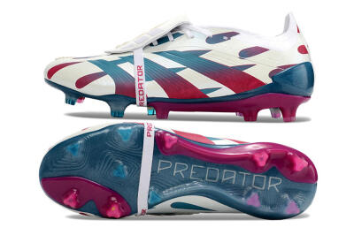 Adidas Predator Elite Foldover Tongue FG Football Boots - White/Blue/Red