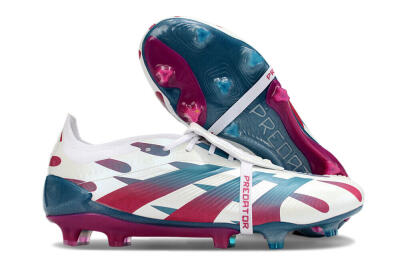 Adidas Predator Elite Foldover Tongue FG Football Boots - White/Blue/Red
