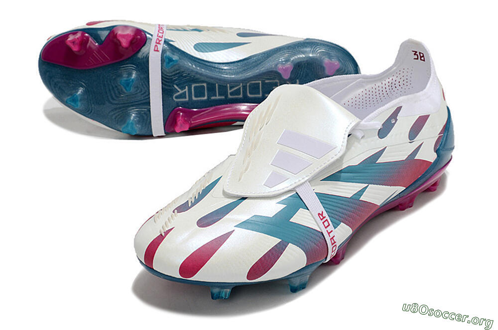 Adidas Predator Elite Foldover Tongue FG Football Boots - White/Blue/Red 0