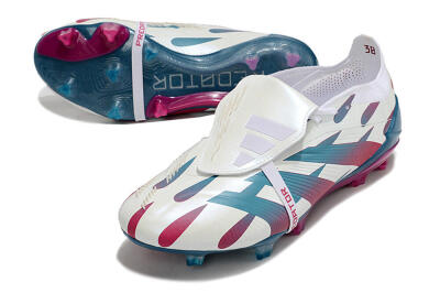 Adidas Predator Elite Foldover Tongue FG Football Boots - White/Blue/Red