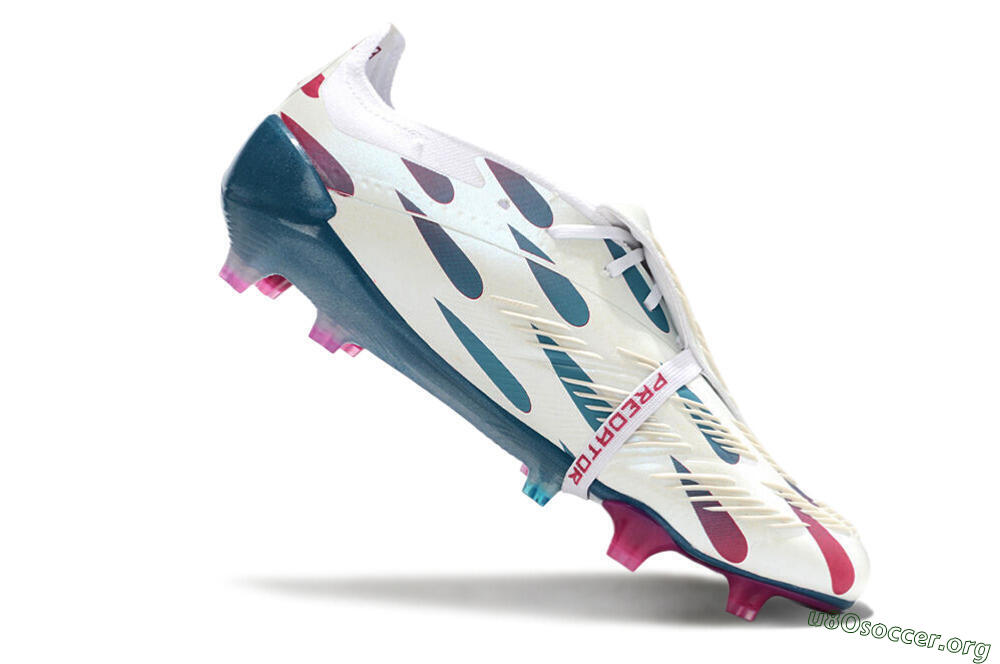 Adidas Predator Elite Foldover Tongue FG Football Boots - White/Blue/Red 4