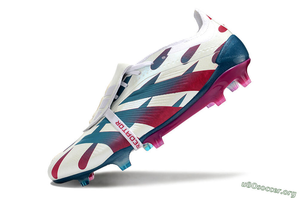 Adidas Predator Elite Foldover Tongue FG Football Boots - White/Blue/Red 5