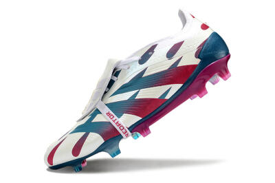 Adidas Predator Elite Foldover Tongue FG Football Boots - White/Blue/Red