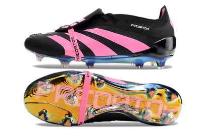 Adidas Predator Elite Foldover Tongue FG Football Boots - Black/Pink/Gold