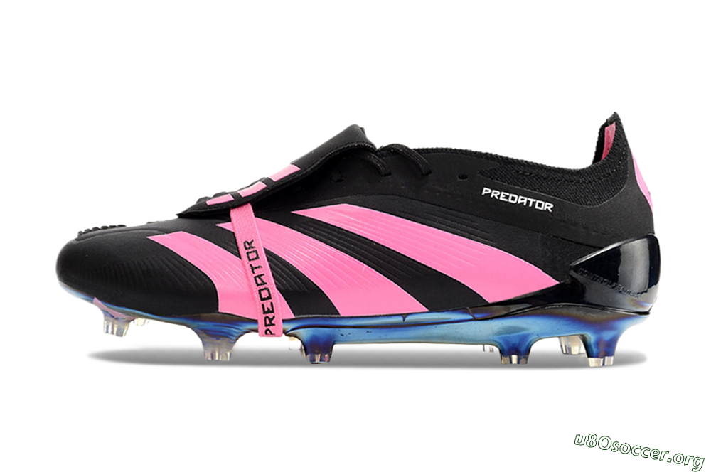Adidas Predator Elite Foldover Tongue FG Football Boots - Black/Pink/Gold 3