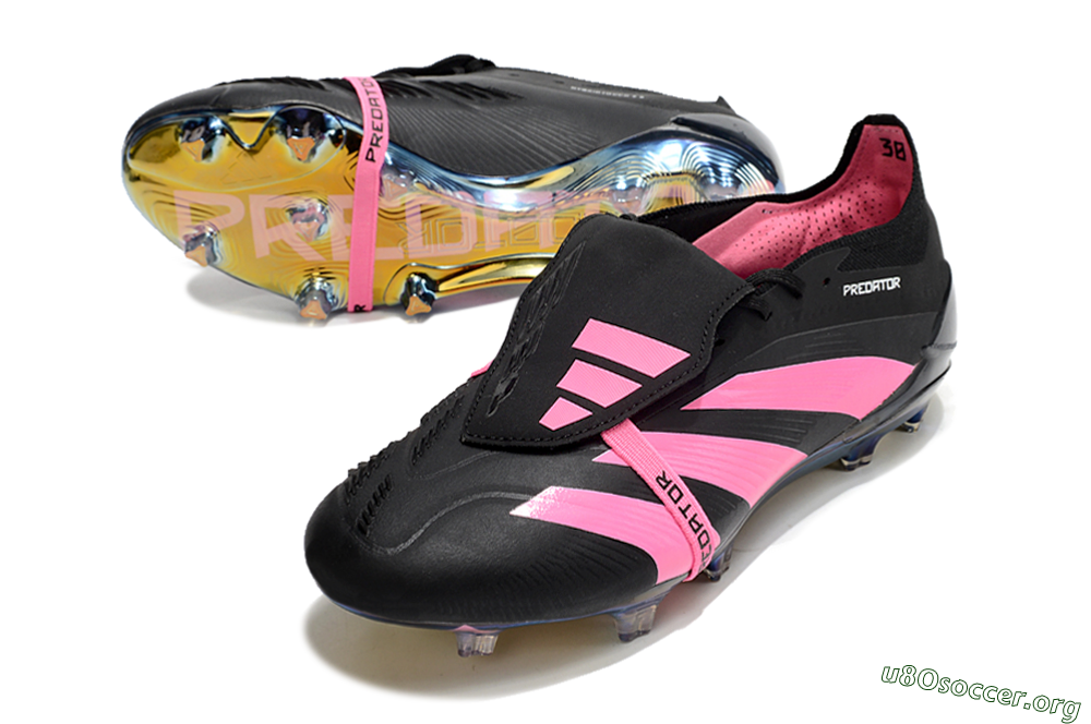 Adidas Predator Elite Foldover Tongue FG Football Boots - Black/Pink/Gold 0