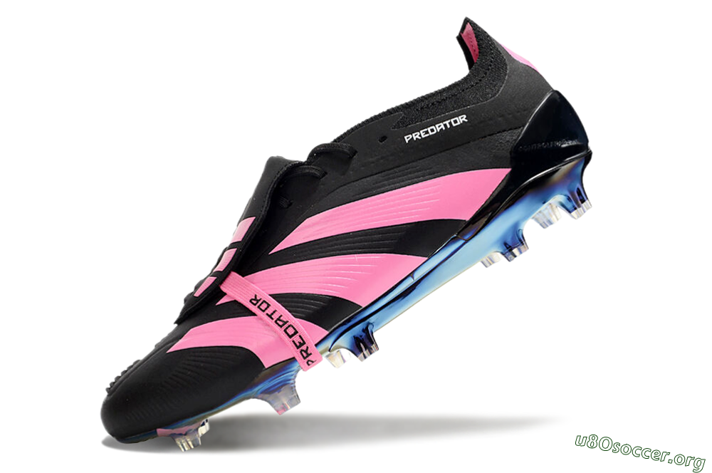Adidas Predator Elite Foldover Tongue FG Football Boots - Black/Pink/Gold 5