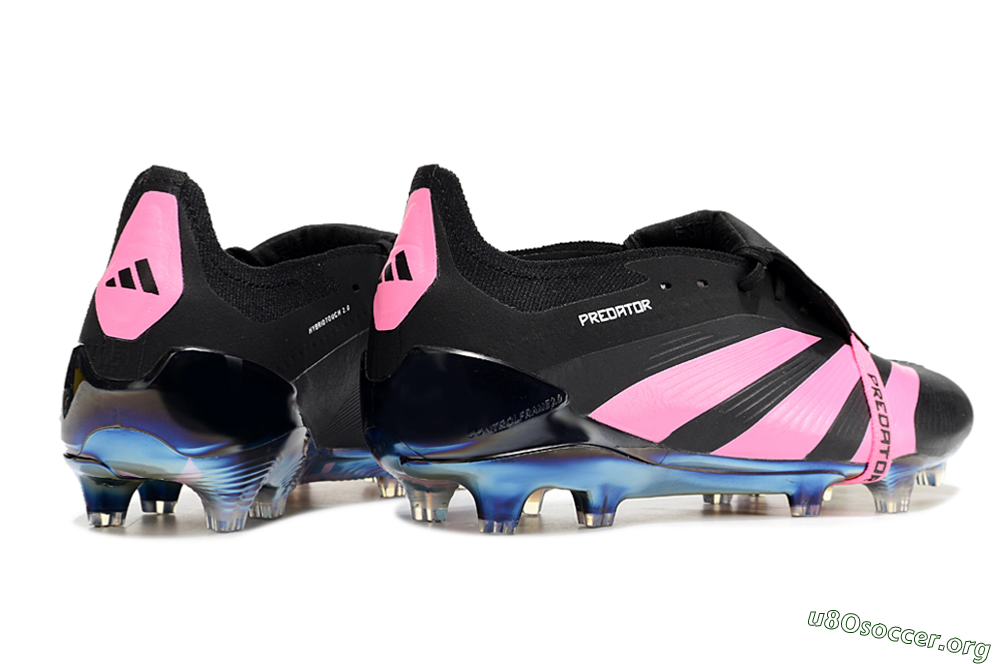Adidas Predator Elite Foldover Tongue FG Football Boots - Black/Pink/Gold 6