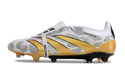 Adidas Predator Elite Foldover Tongue FG Football Boots - White/Black/Gold