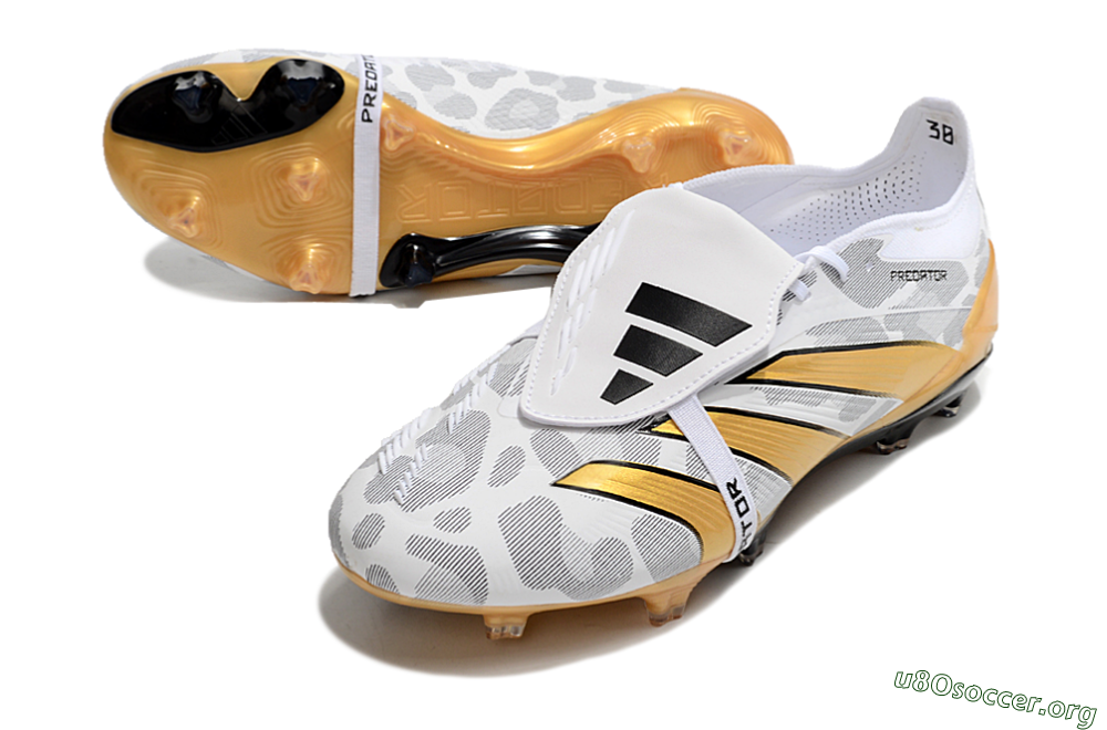 Adidas Predator Elite Foldover Tongue FG Football Boots - White/Black/Gold 0