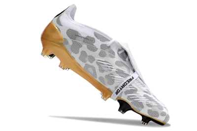 Adidas Predator Elite Foldover Tongue FG Football Boots - White/Black/Gold
