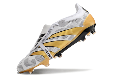 Adidas Predator Elite Foldover Tongue FG Football Boots - White/Black/Gold