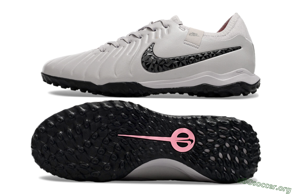 Nike Tiempo Legend 10 Pro TF Football Shoes - Grey/Black/Pink 1