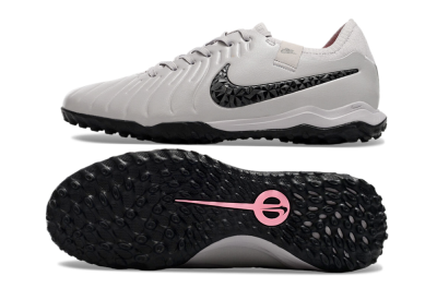 Nike Tiempo Legend 10 Pro TF Football Shoes - Grey/Black/Pink