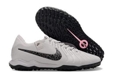 Nike Tiempo Legend 10 Pro TF Football Shoes - Grey/Black/Pink
