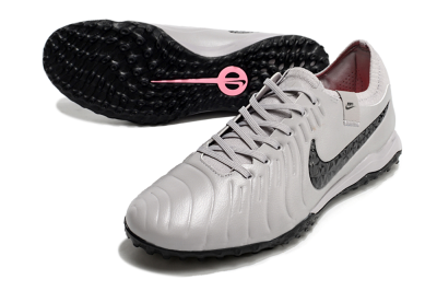 Nike Tiempo Legend 10 Pro TF Football Shoes - Grey/Black/Pink