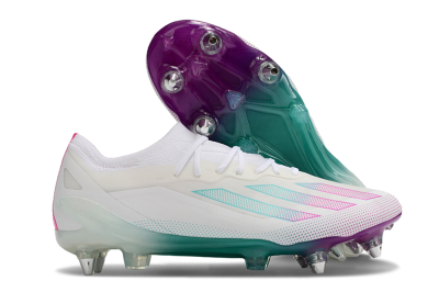 Adidas X Crazyfast.1 SG Football Boots - White/Purple/Jade
